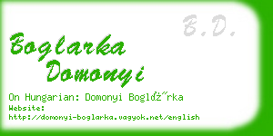 boglarka domonyi business card